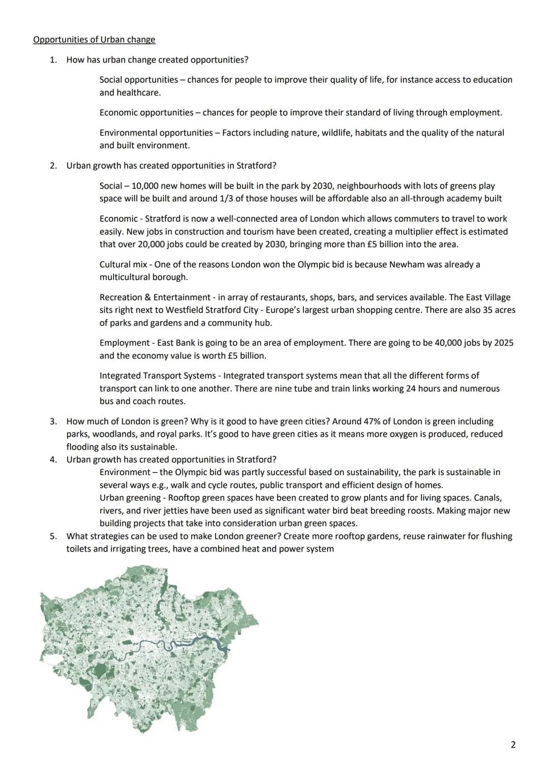 Revision for Urban Issues and Challenges - London
Cities in the UK
1. How is the UK's population distributed? The UK's population is unevenl