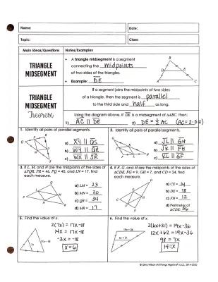 Know U5L1 Triangle Midsegments Notes thumbnail