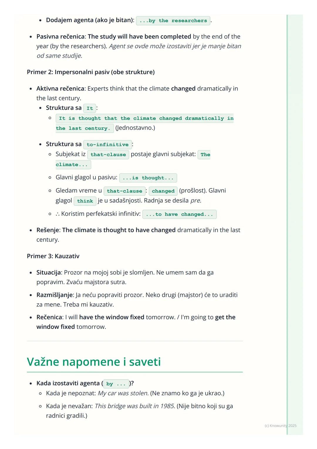 # Pasiv (svi oblici, impersonalni
pasiv i kauzativ)

Uvod i pregled pasiva

Pasiv je gramatička konstrukcija gde subjekat rečenice trpi radn