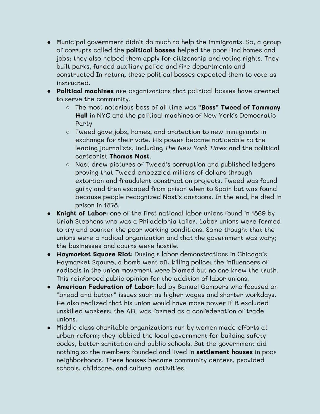 Unit 6
Timeline: A political, social and economic movement during the early 20th
century.
Begins with: The Gilded Age: Politics, Immigration