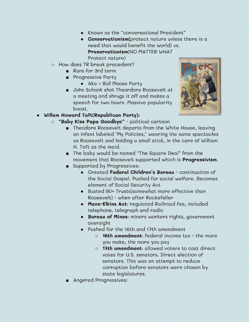 Unit 6
Timeline: A political, social and economic movement during the early 20th
century.
Begins with: The Gilded Age: Politics, Immigration
