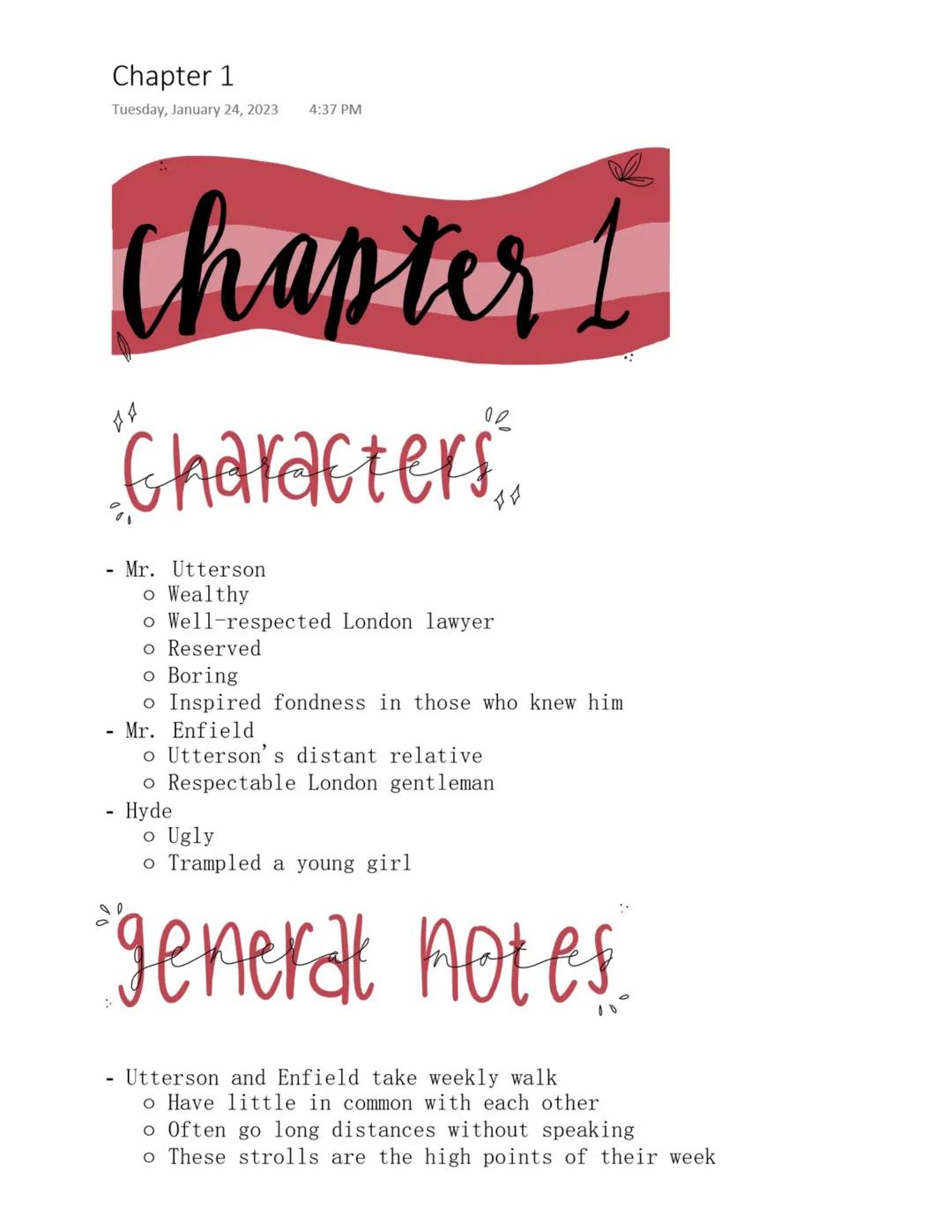 The Strange Case of Dr. Jekyll and Mr. Hyde: Summary of Chapter 1