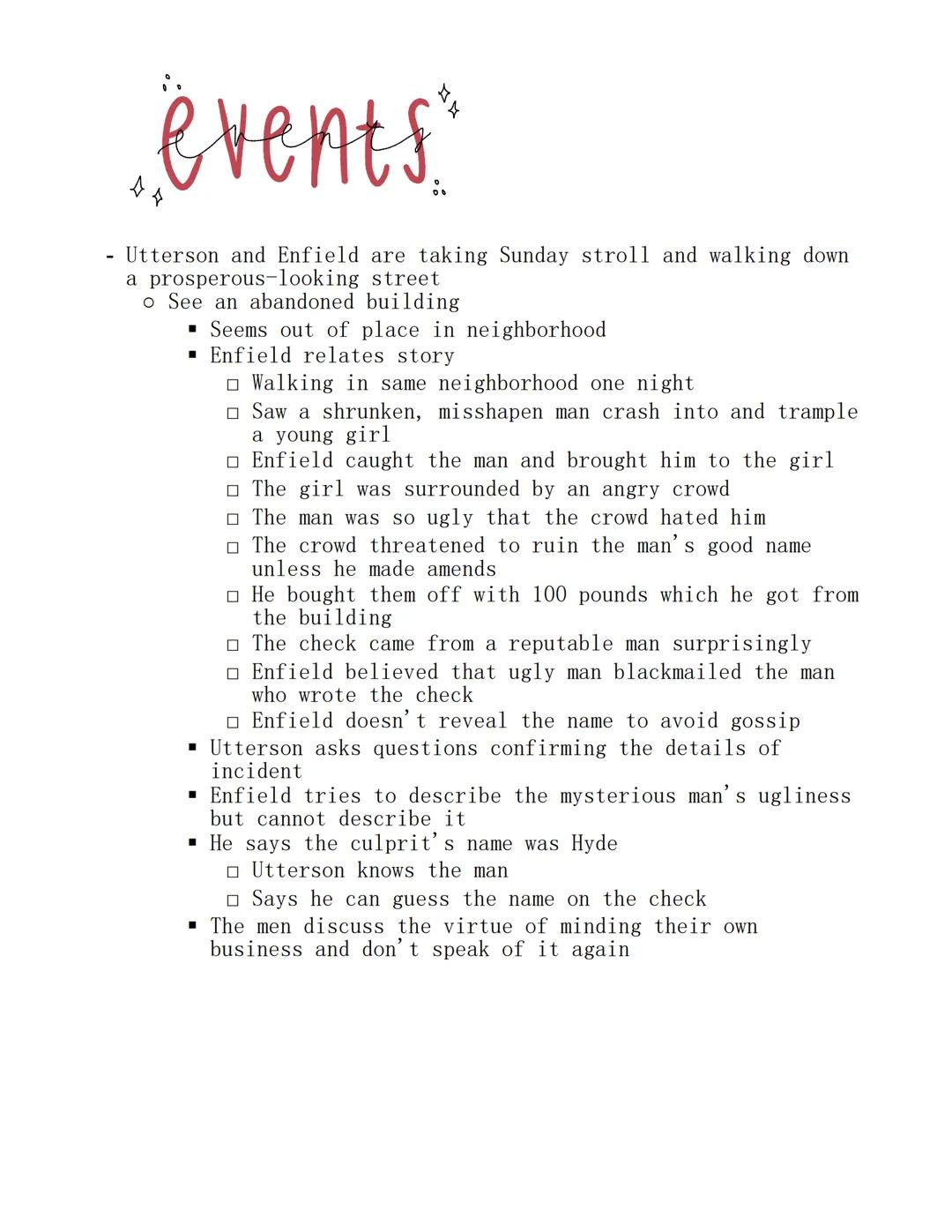 # Chapter 1
Tuesday, January 24, 2023 4:37 PM

# Chapter 1

# "Characters
- Mr. Utterson
    * Wealthy
    * Well-respected London lawyer
  