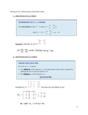 Know Determinant and Cramer’s Rule thumbnail