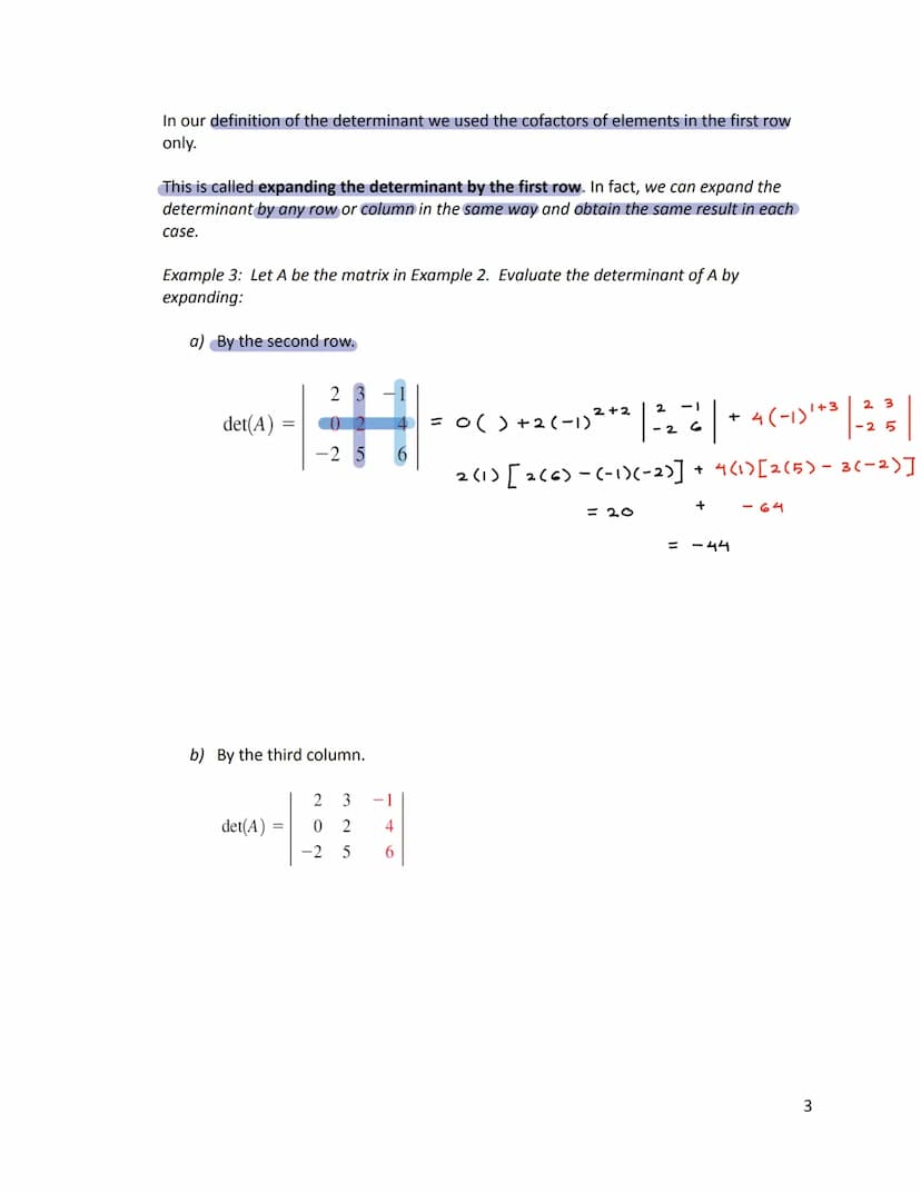 HA Lesson 6.4: Determinants and Cramer's Rule
1. Determinant of a 2 x 2 Matrix
DETERMINANT OF A 2 × 2 MATRIX
The determinant of the 2 X 2 ma