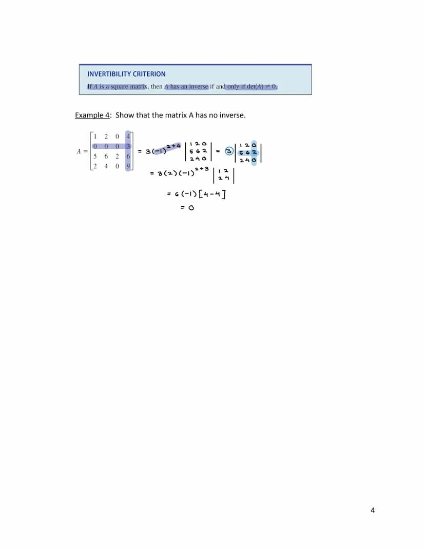 HA Lesson 6.4: Determinants and Cramer's Rule
1. Determinant of a 2 x 2 Matrix
DETERMINANT OF A 2 × 2 MATRIX
The determinant of the 2 X 2 ma