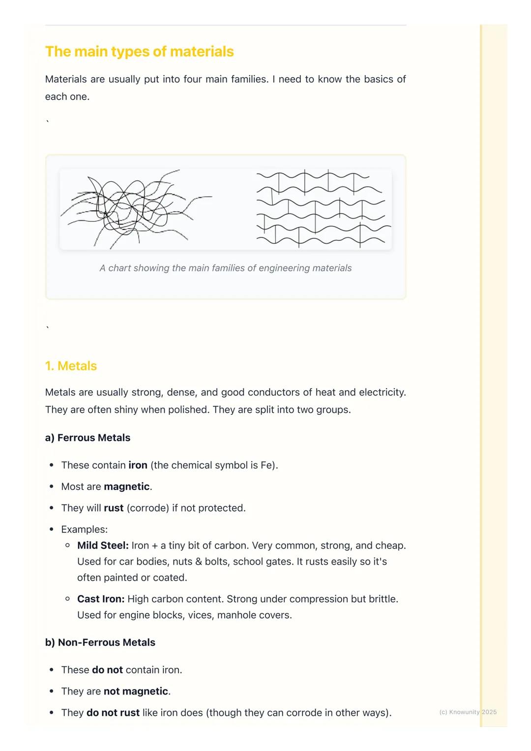 # Types of Materials

An introduction to engineering materials

Everything we make, from a phone to a bridge, is made from materials. In
eng