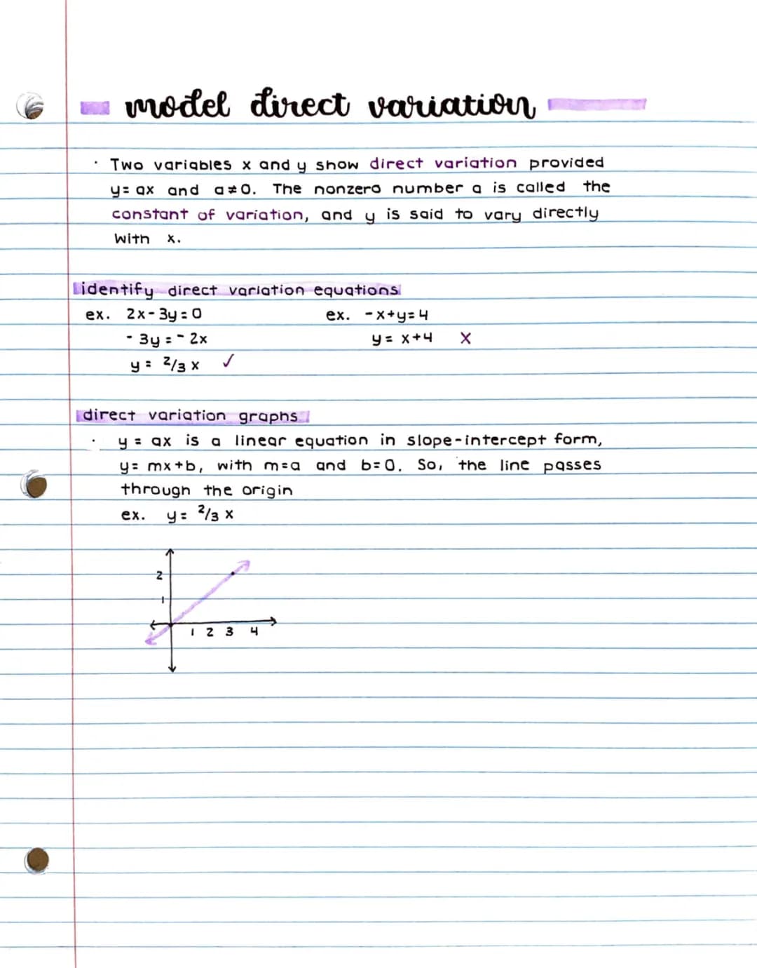 Direct Variation