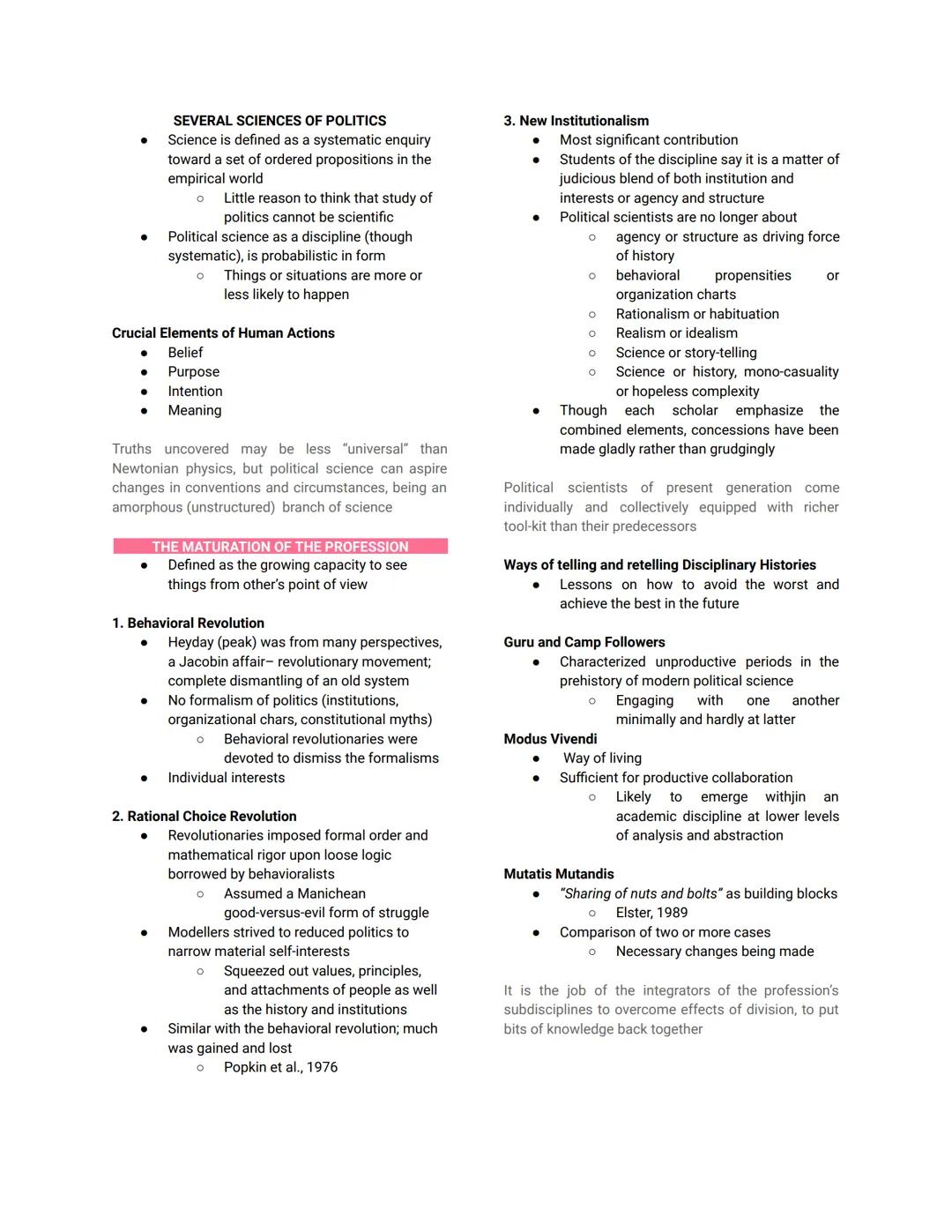 POL3211: POLITICAL SCIENCE AS A PROFESSION
ROBERT E. GOODIN & HANS-DIETER KLINGEMANN: A NEW HANDBOOK OF POLITICAL SCIENCE (1996)
Assoc. Prof