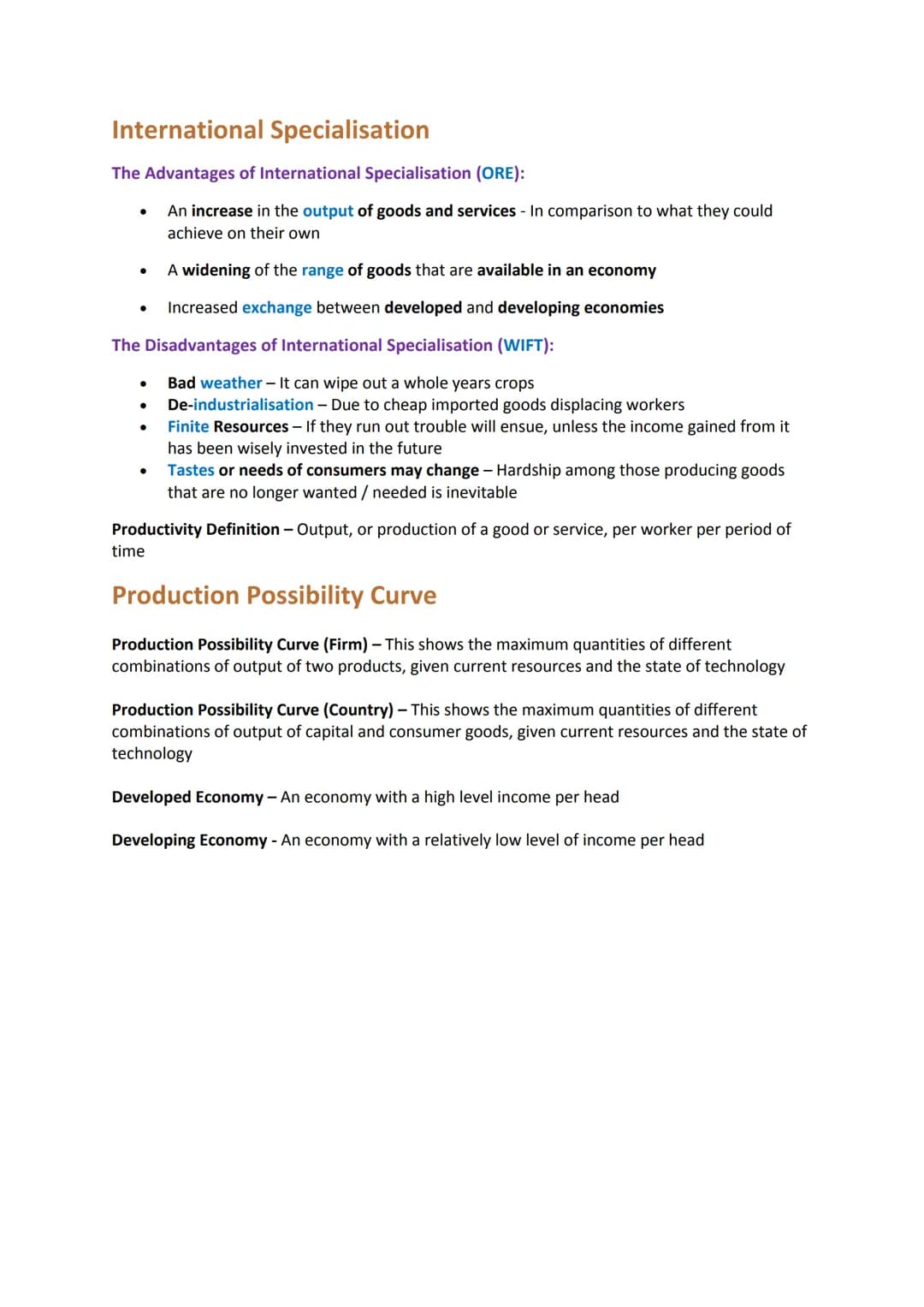 Economics AS Level Notes
Economics Definition - The study of how to allocate scarce resources in the most effective way
Economic Problem Def