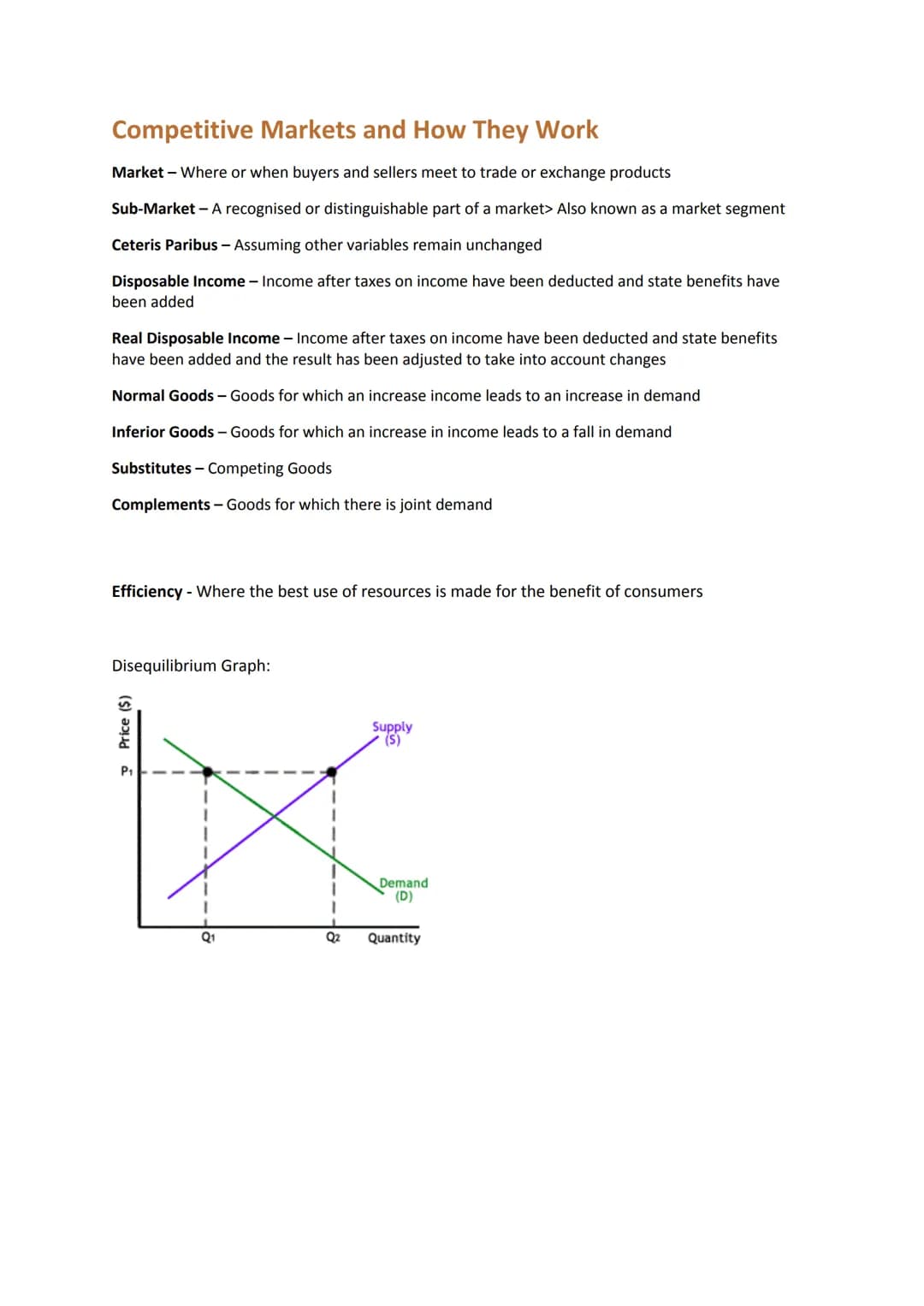 Economics AS Level Notes
Economics Definition - The study of how to allocate scarce resources in the most effective way
Economic Problem Def
