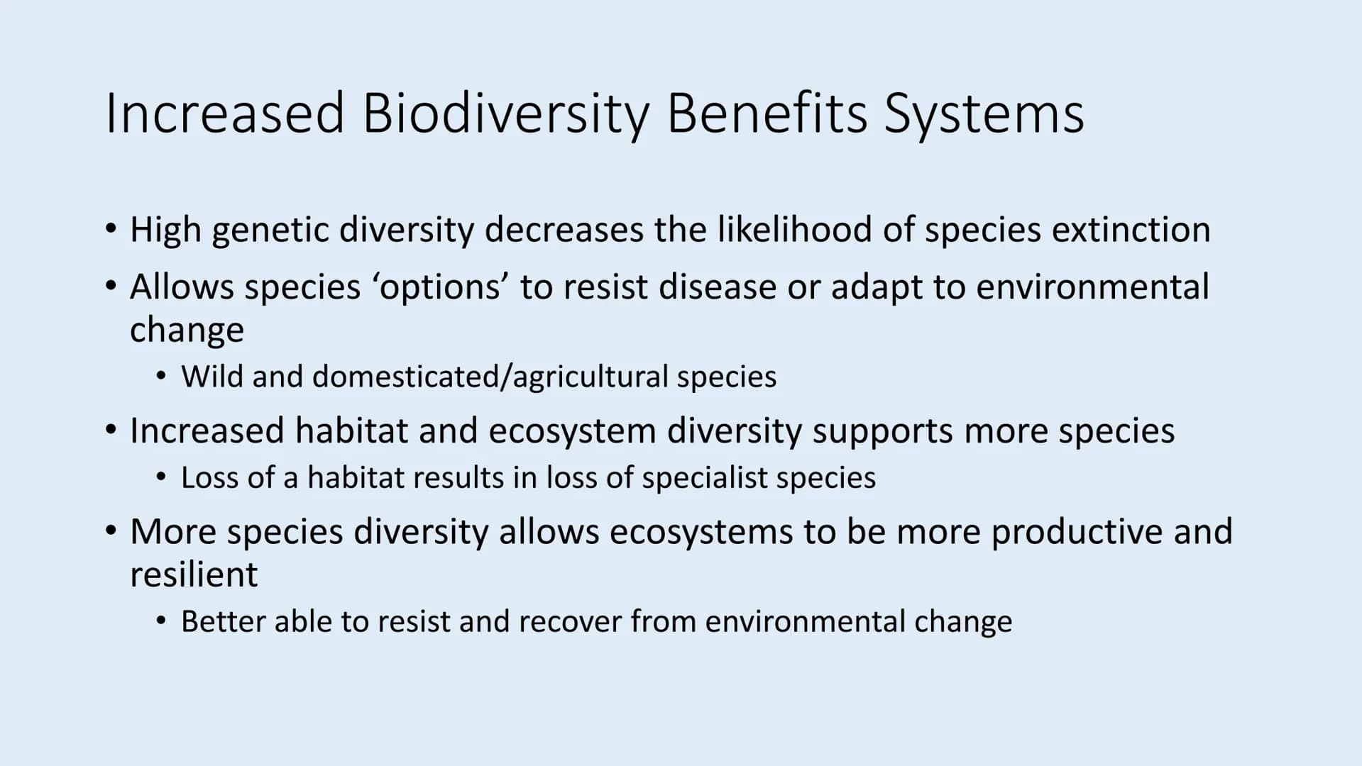 Tuesday, September 12, 2023
• Bellwork: Define the word 'biodiversity' in three words or less
• Case Study: The Benefits of Biodiversity
• R
