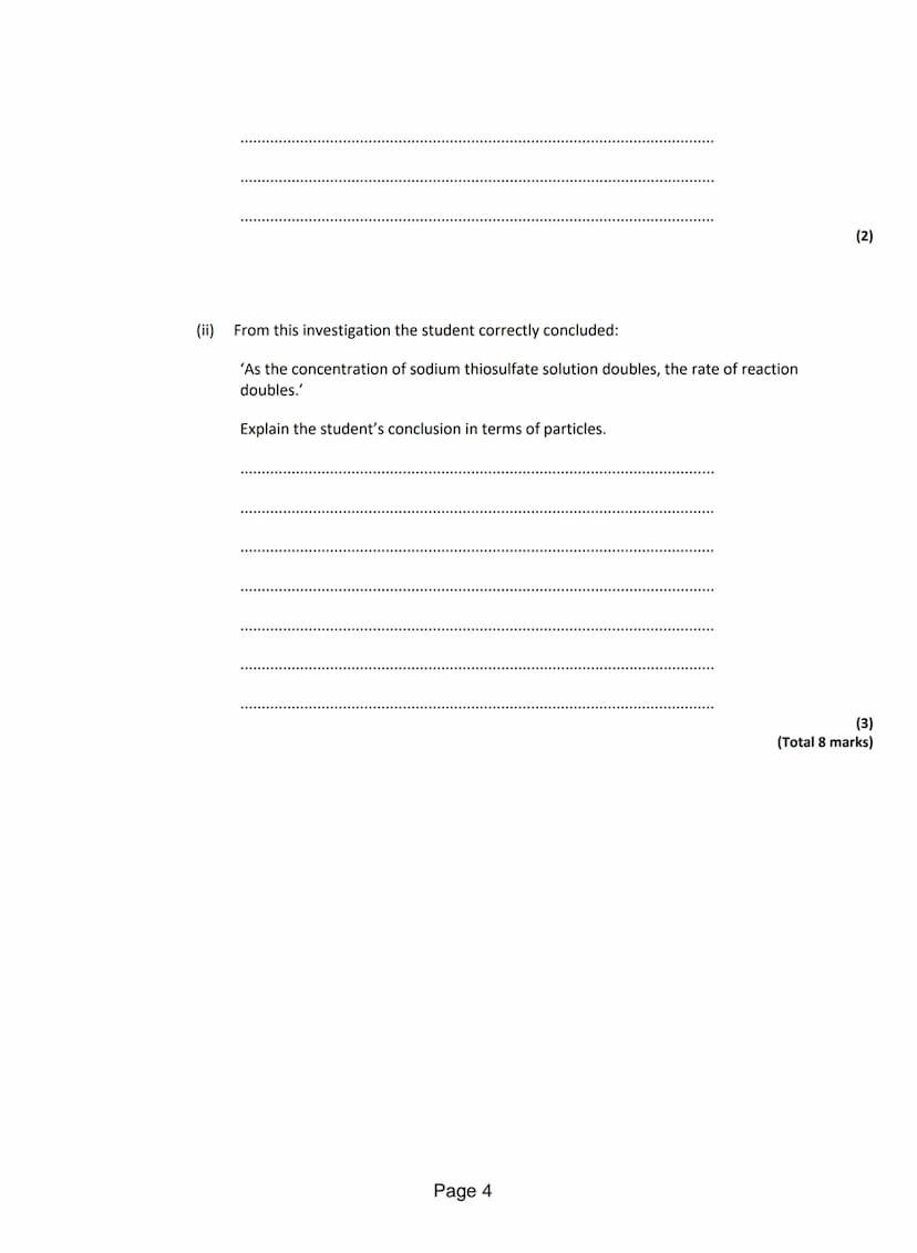 Q1.Lithium carbonate reacts with dilute hydrochloric acid.
A group of students investigated the volume of gas produced.
This is the method u