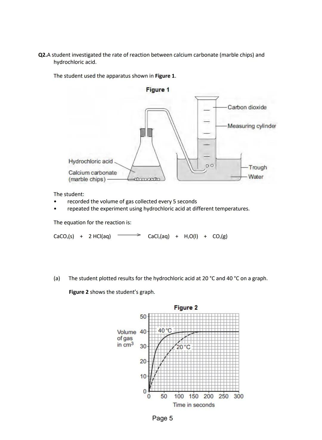 Q1.Lithium carbonate reacts with dilute hydrochloric acid.

A group of students investigated the volume of gas produced.

This is the method
