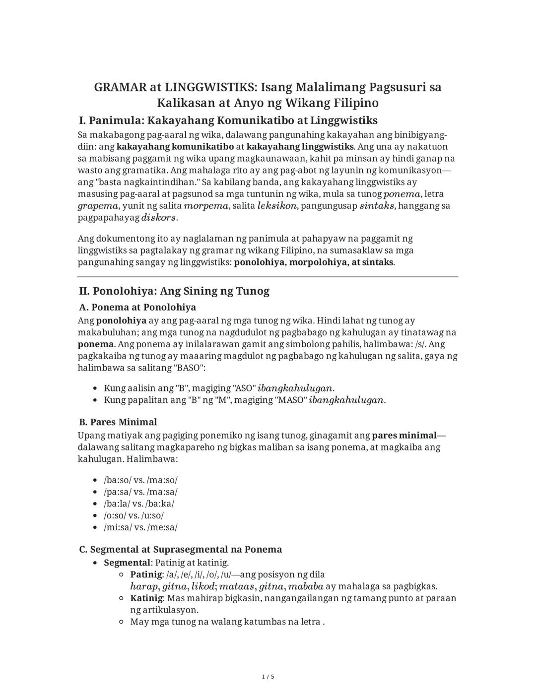 Kakayahang Komunikatibo at Linggwistiks