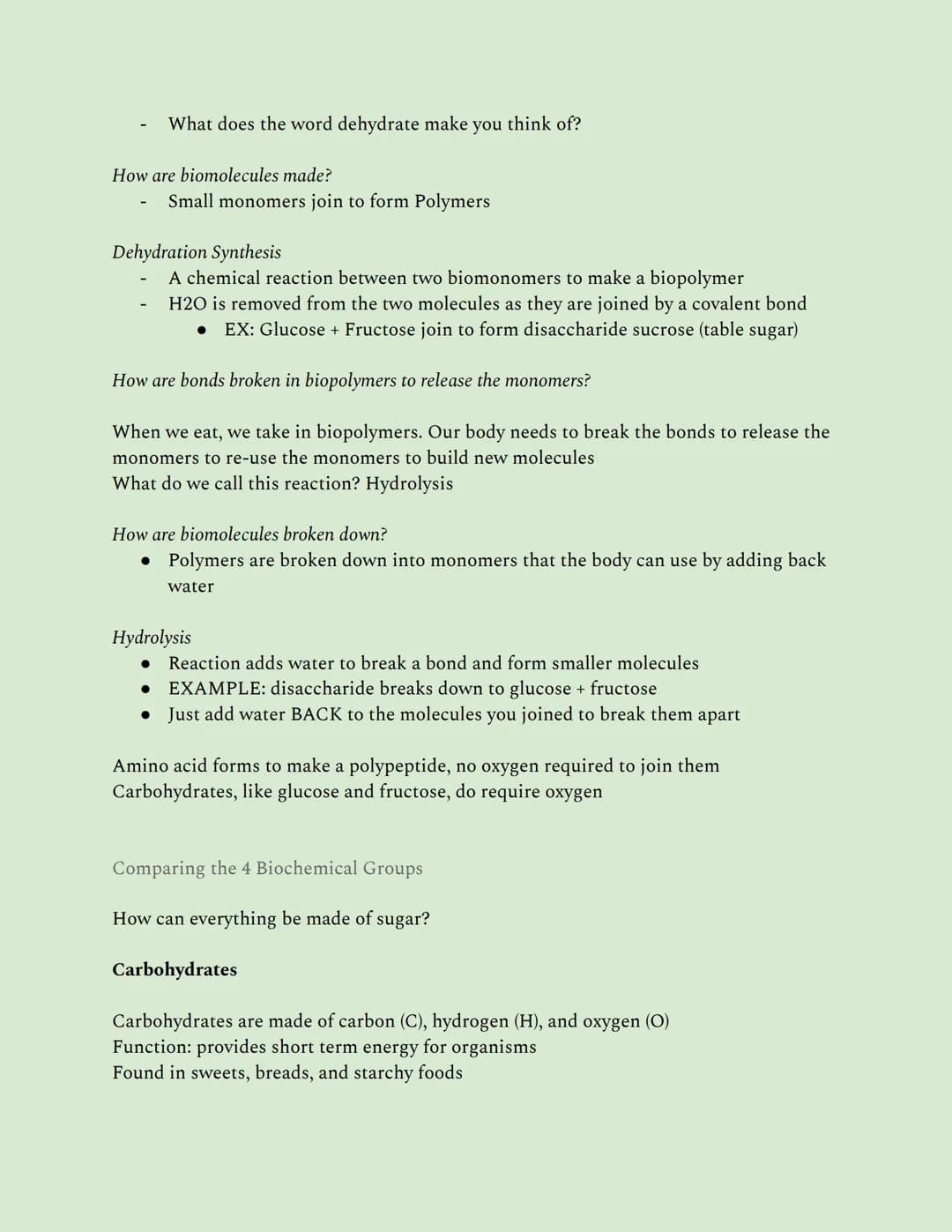 9th Grade Biochemistry
Chemistry Review
Biochemistry: The study of the chemicals associated with living things
Element: Substance that canno