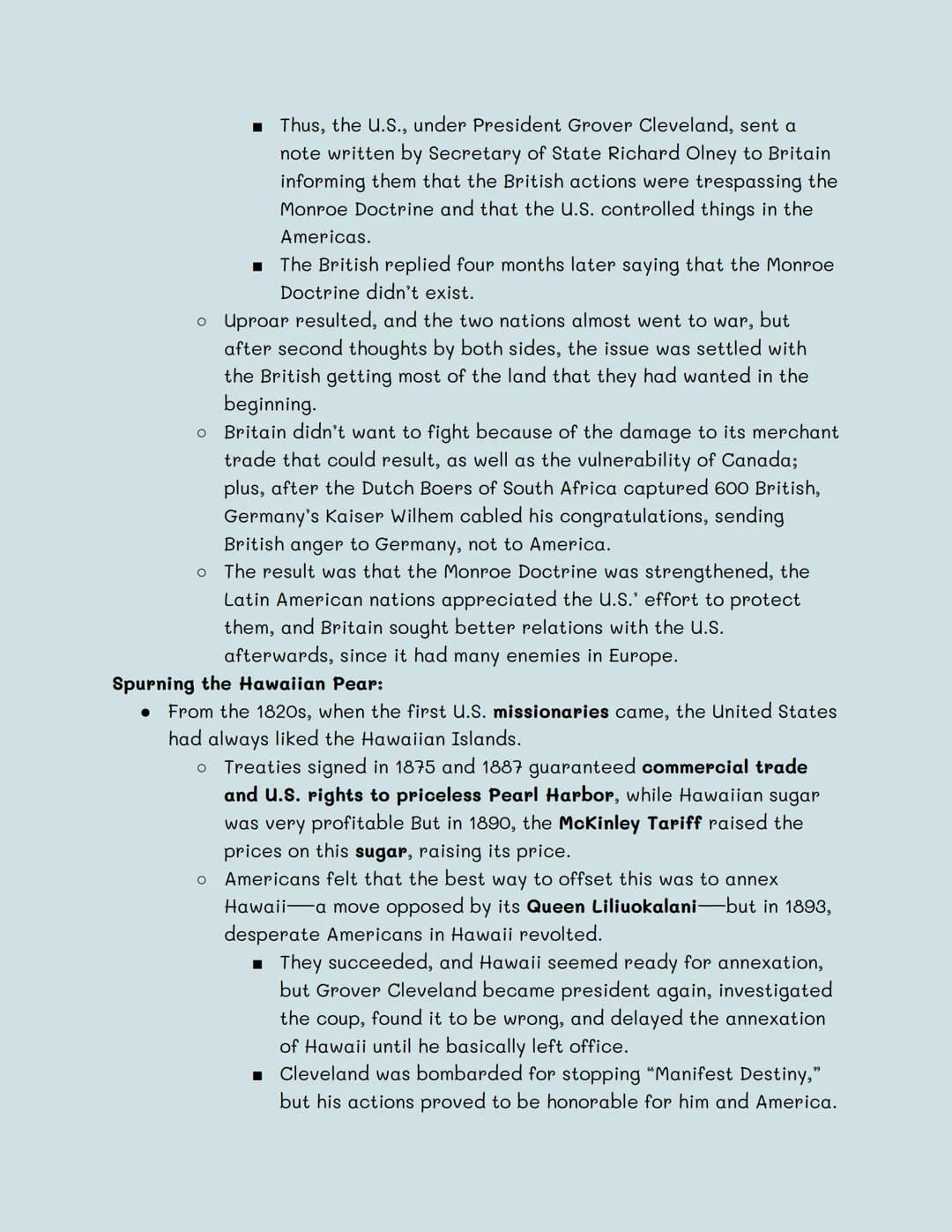 
<p>From the end of the Civil War to the 1880s, the United States was very isolationist, but in the 1890s, due to rising exports, manufactur