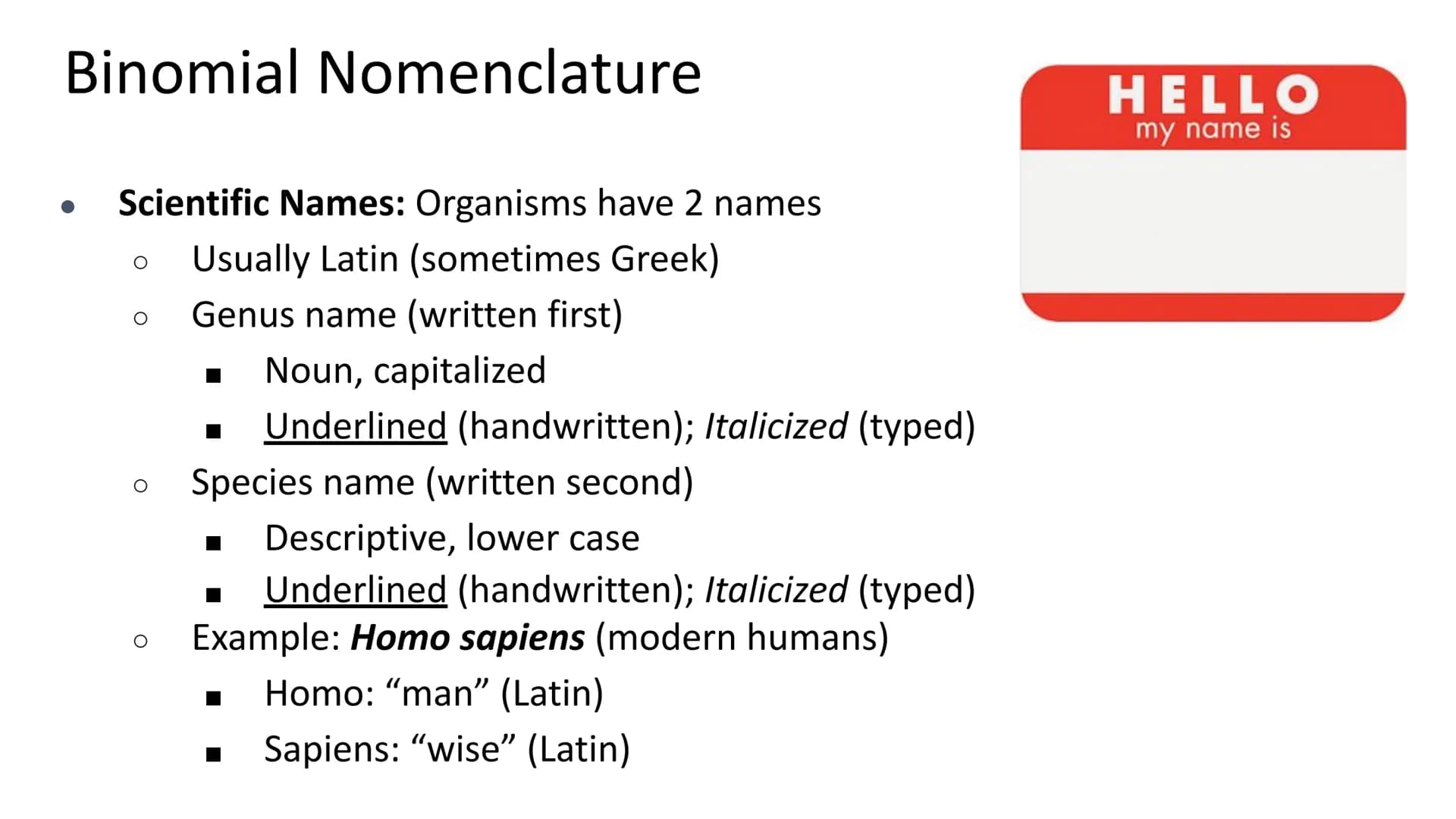 Spring Final Exam 2023 Final
Review Taxonomy
Taxonomy: field of biology that identifies and
classifies organisms
Greek: "taxo" = arrange, "n