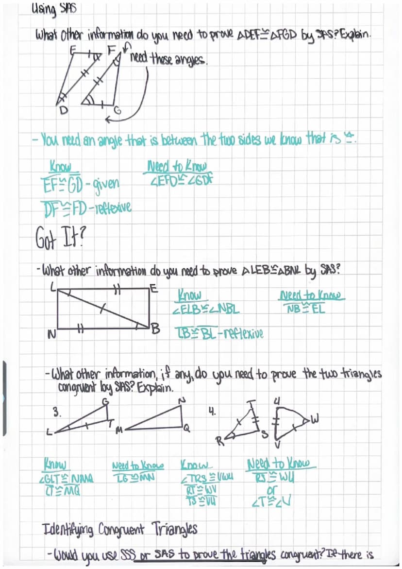3-2 Triangle Congruence by SSS & SAS
Postulate 14-Side-Side-Side (SSS) Postulate
Postulate-If the three sides of one triangle are congruent 
