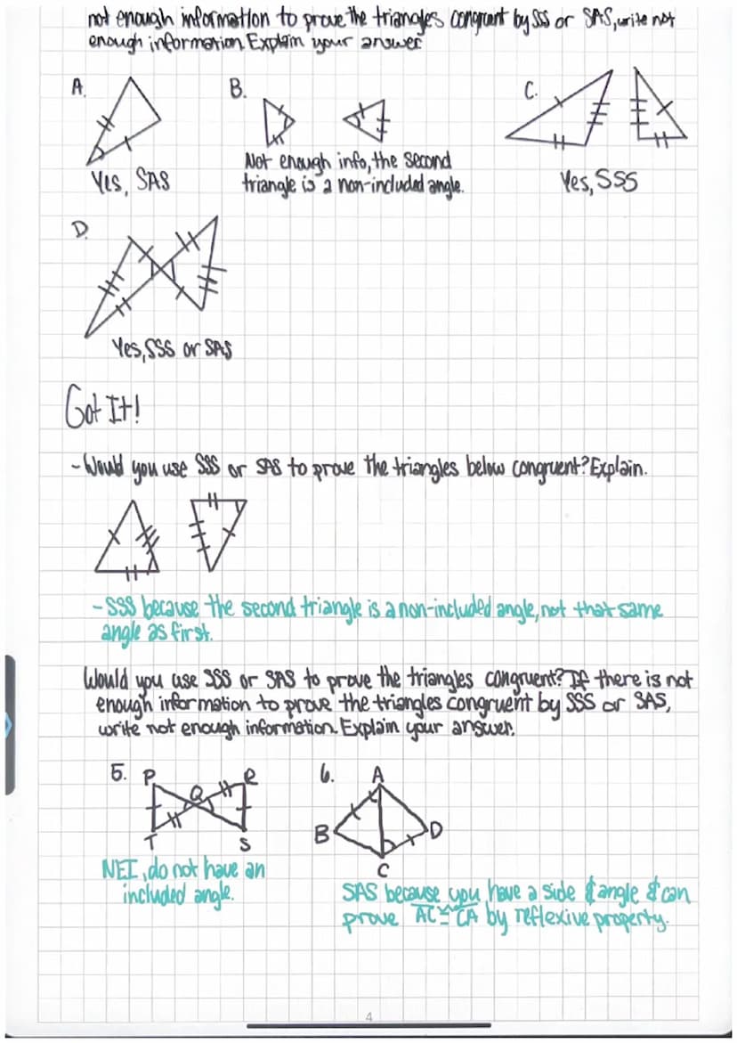 3-2 Triangle Congruence by SSS & SAS
Postulate 14-Side-Side-Side (SSS) Postulate
Postulate-If the three sides of one triangle are congruent 
