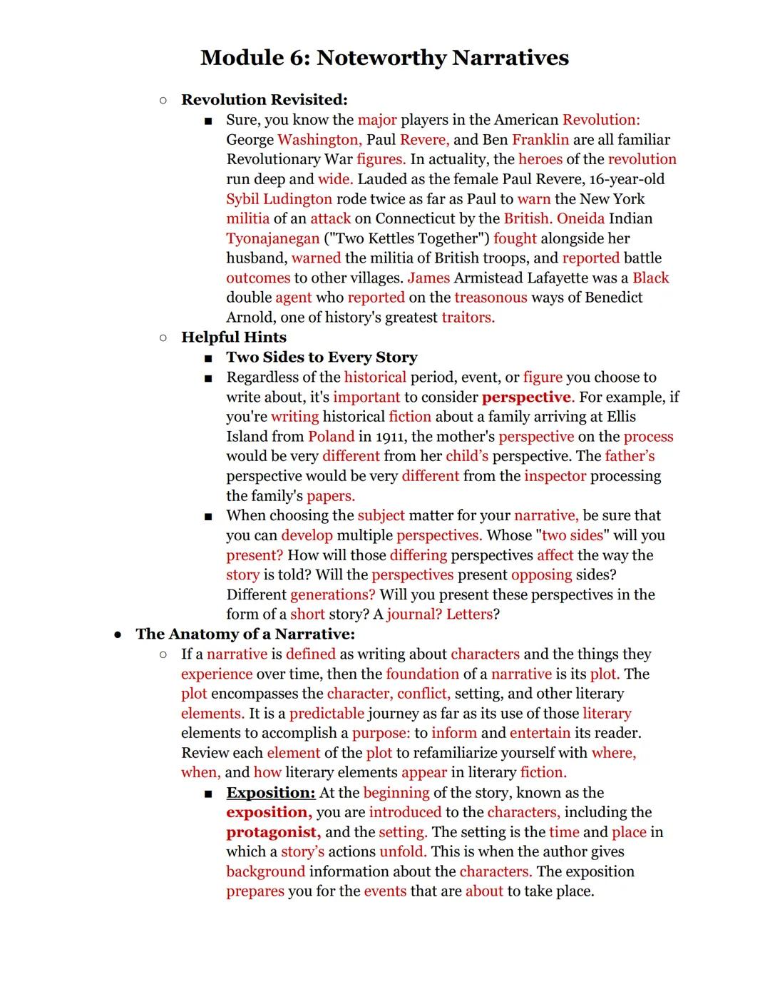 06.01: Establishing a Narrative
● Fiction has a way of bringing history to life. Where textbooks leave off, narratives
pick up. Consider the