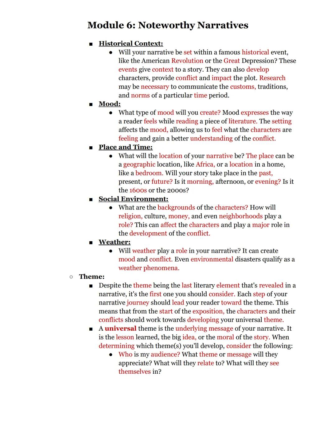 06.01: Establishing a Narrative
● Fiction has a way of bringing history to life. Where textbooks leave off, narratives
pick up. Consider the