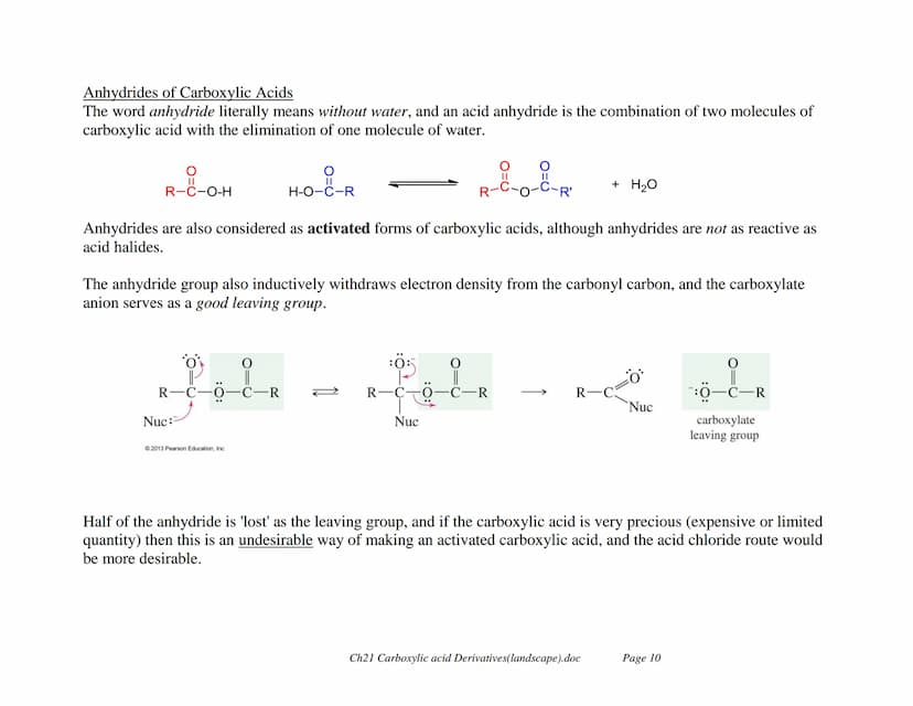 Carboxylic acid Derivatives
Carboxylic derivatives are described as compounds that can be converted to carboxylic acids via simple acidic or