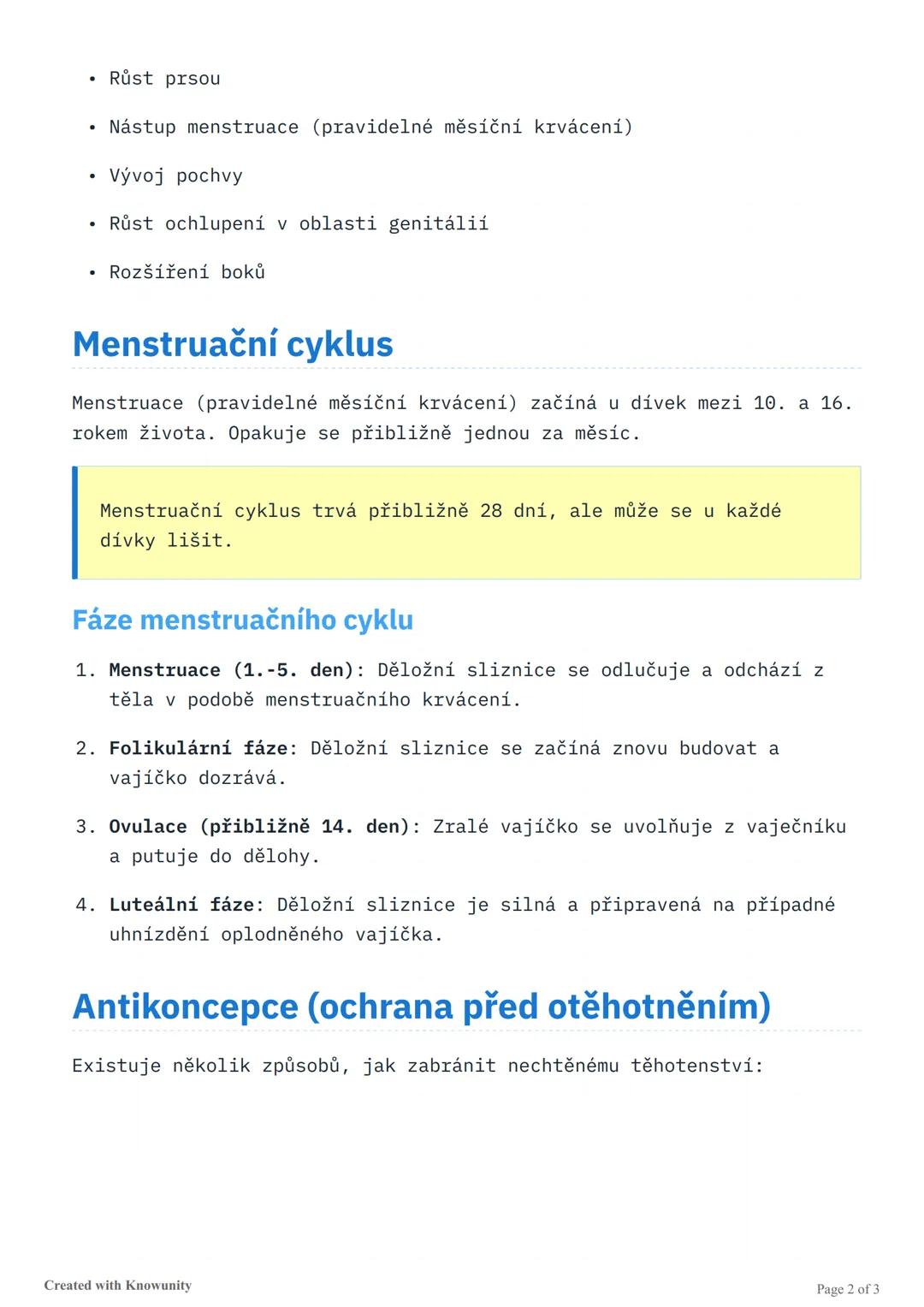 Puberta a sexualita
Základní informace o pubertě, tělesných změnách, menstruačním cyklu a
reprodukci pro 6. třídu.
Puberta (období dospívání