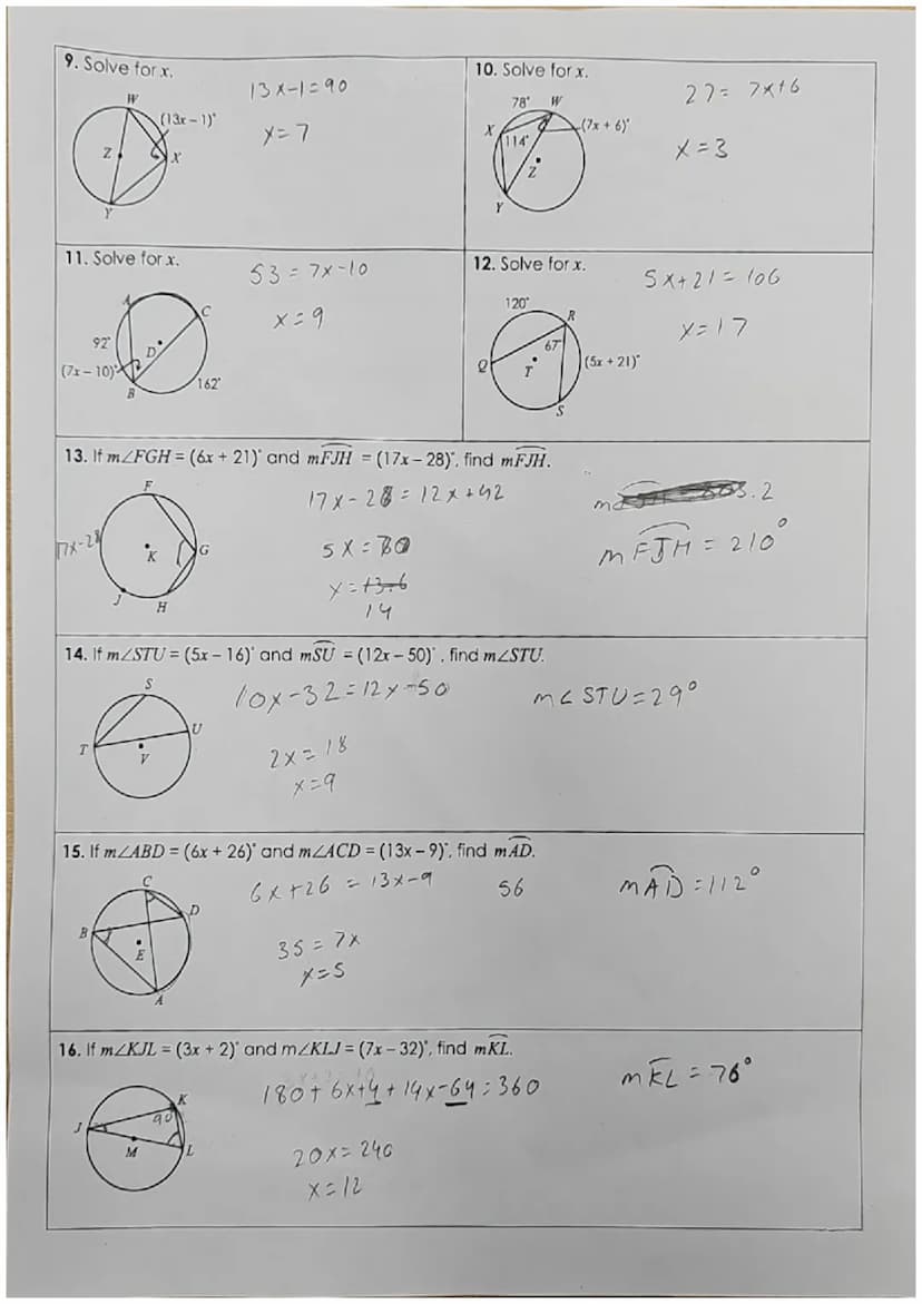 Name: Mueez
Opule
Topic:
Date:
Class:
Main Ideas/Questions
Notes/Examples
INSCRIBED ANGLES
•
mZABC=
C
100
AC
INTERCEPTING
a Diameter
OVERLAP