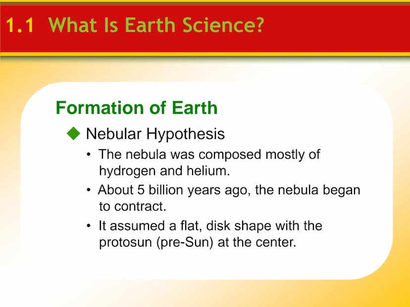 1.1 What Is Earth Science?
Overview of Earth Science
Earth science includes
1. geology, the study of Earth
2. oceanography, the study of the