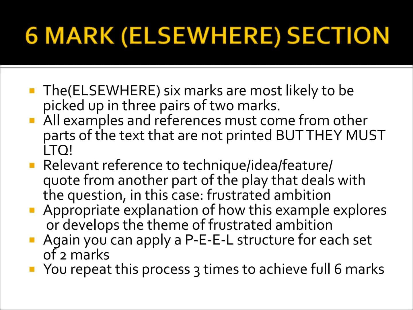 THE SLAB BOYS
by John Byrne
FINAL 10 MARK QUESTION Structure your answer clearly...
FINAL QUESTION Worth 10 marks at Higher
Marks are likely