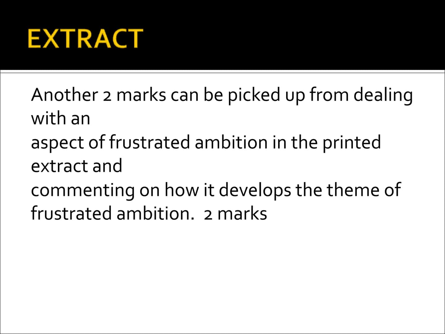 THE SLAB BOYS
by John Byrne
FINAL 10 MARK QUESTION Structure your answer clearly...
FINAL QUESTION Worth 10 marks at Higher
Marks are likely