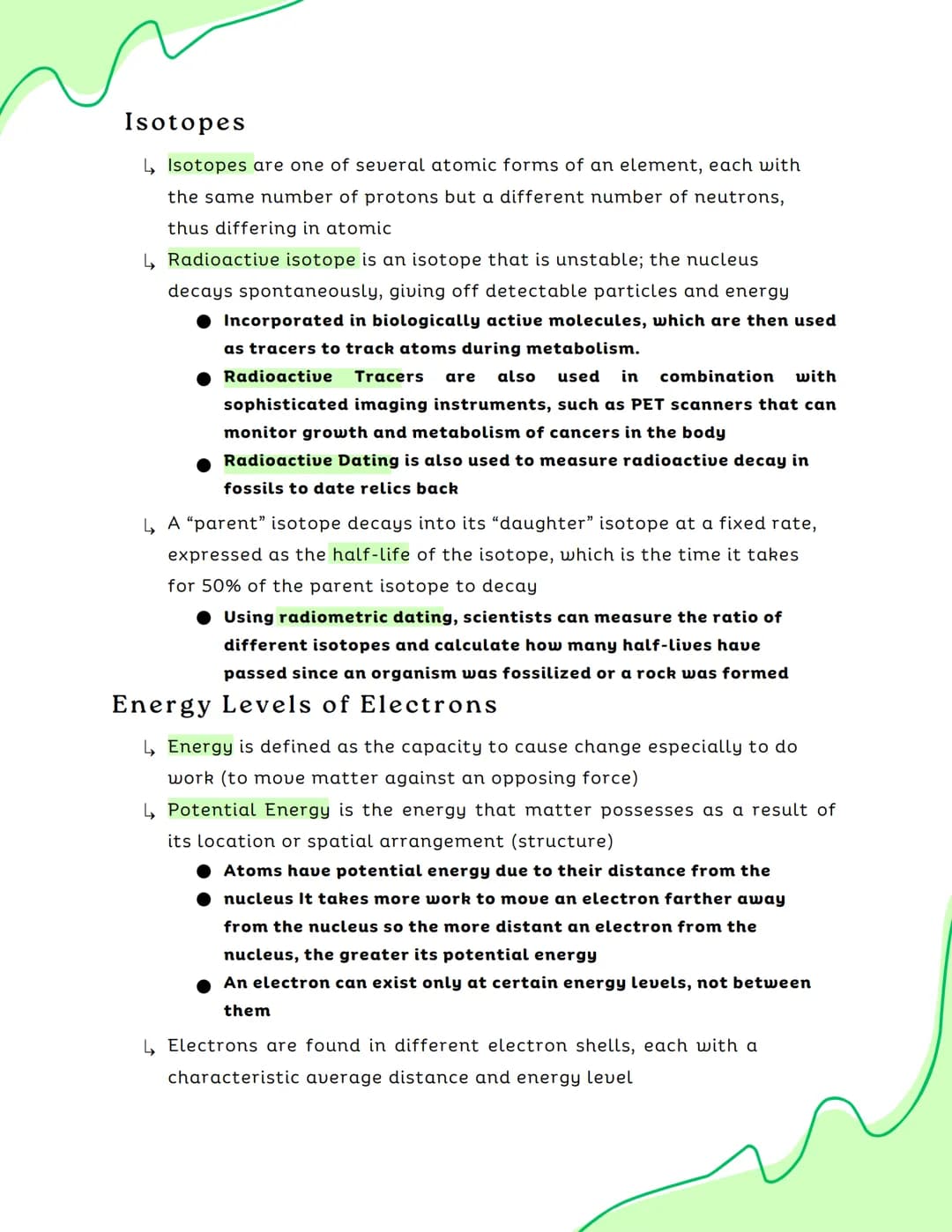 Oxygen
atom
Ch.2 Textbook Notes
Chapter 1 Review
↳ Atoms, molecules, cells, organs
● Level of biological organization from less complex to m