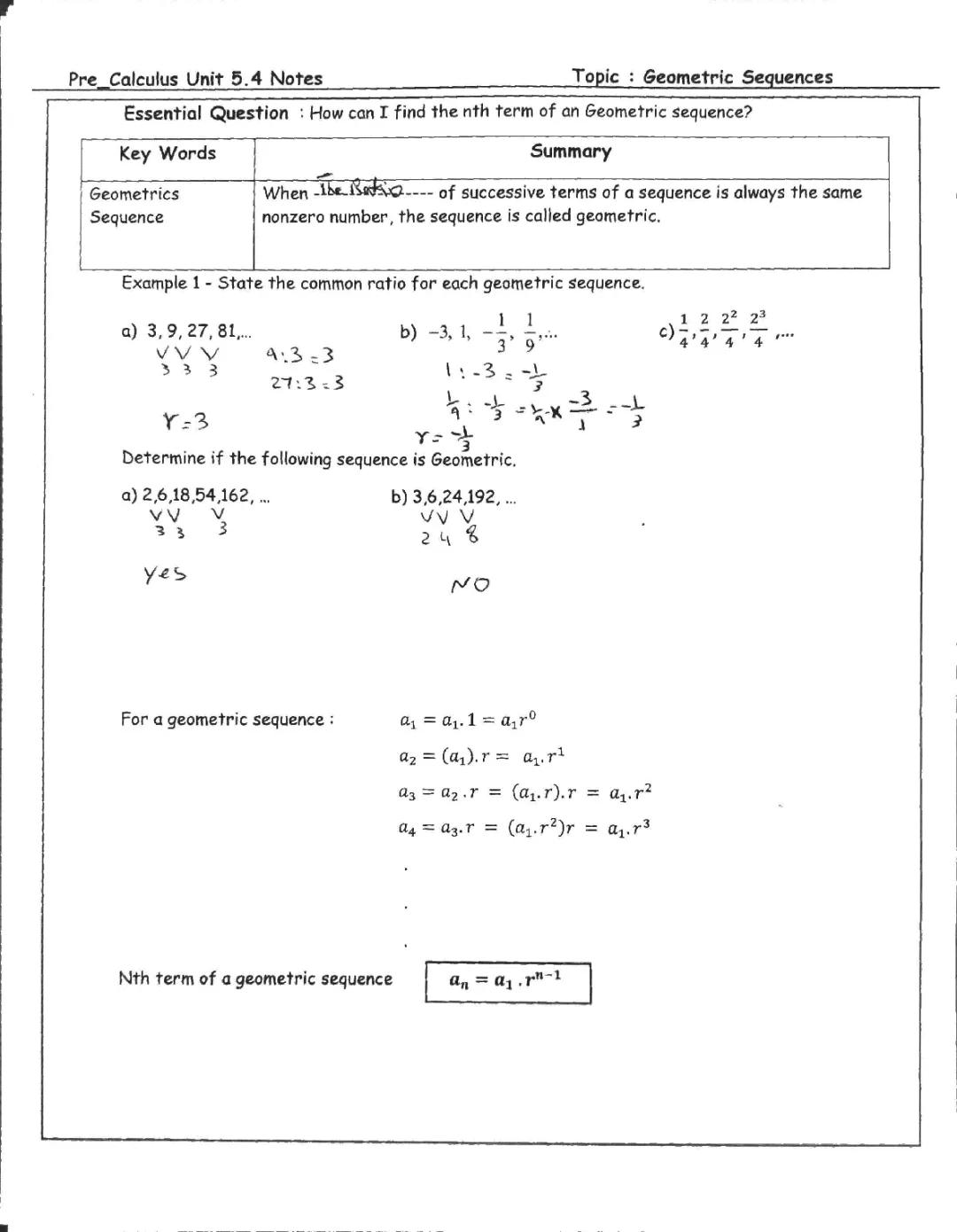 Geometric Sequence 