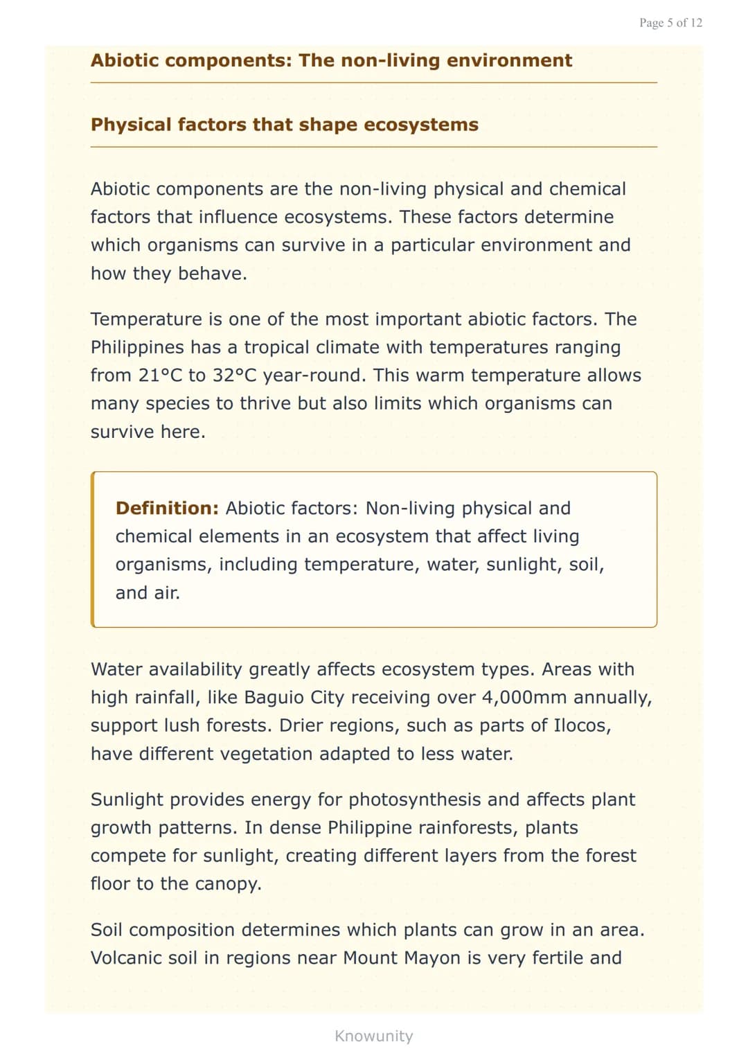 # Ecosystem components: Biotic and abiotic interactions in
nature

Understanding living and non-living parts of
ecosystems and their roles

