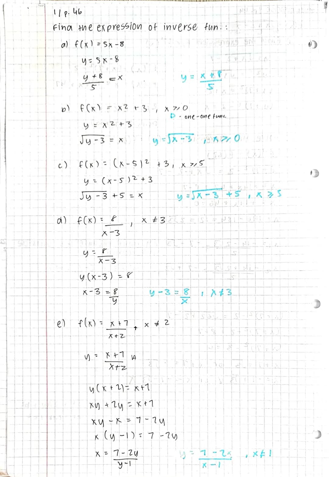 
<p>The table below shows the values of f(x) when f(x) = 2x-3:</p>
<p>| x   | f(x) |<br />
| --- | ---- |<br />
| 1   | -1   |<br />
| 5   |