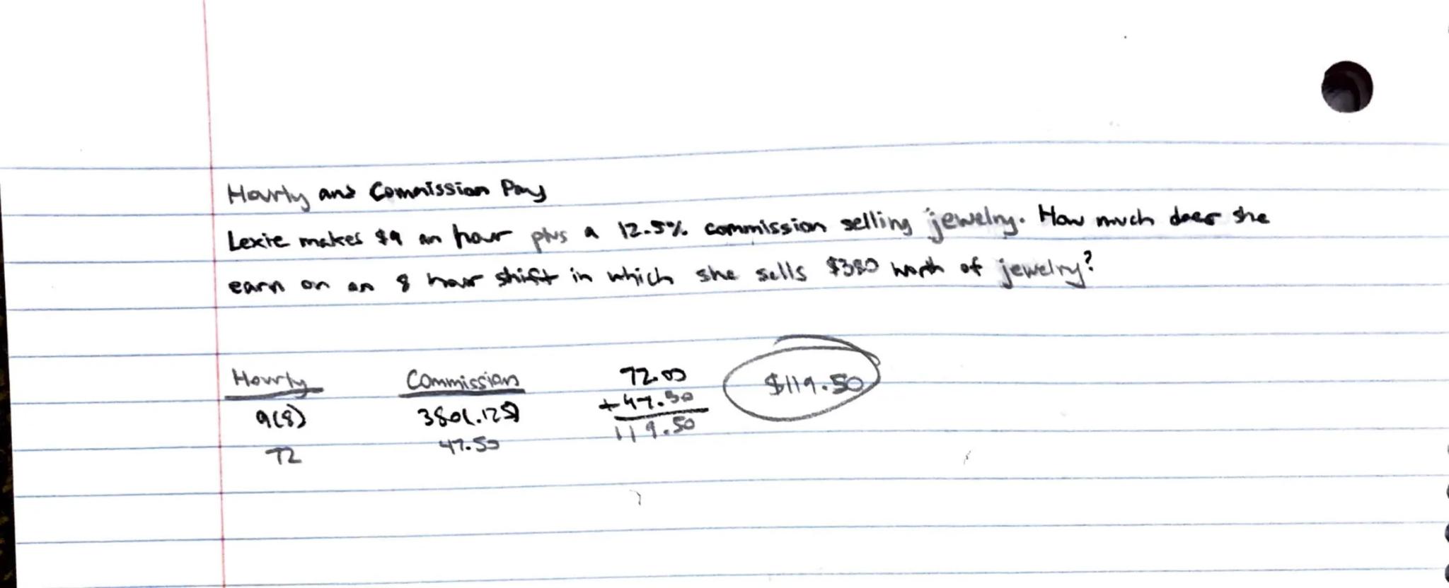 Commission
Commission = $ earned for making Sales
Commission = % x total sales
Ex: 5% commission on a $10,000 car
100001.05)
$500
Sales: $55