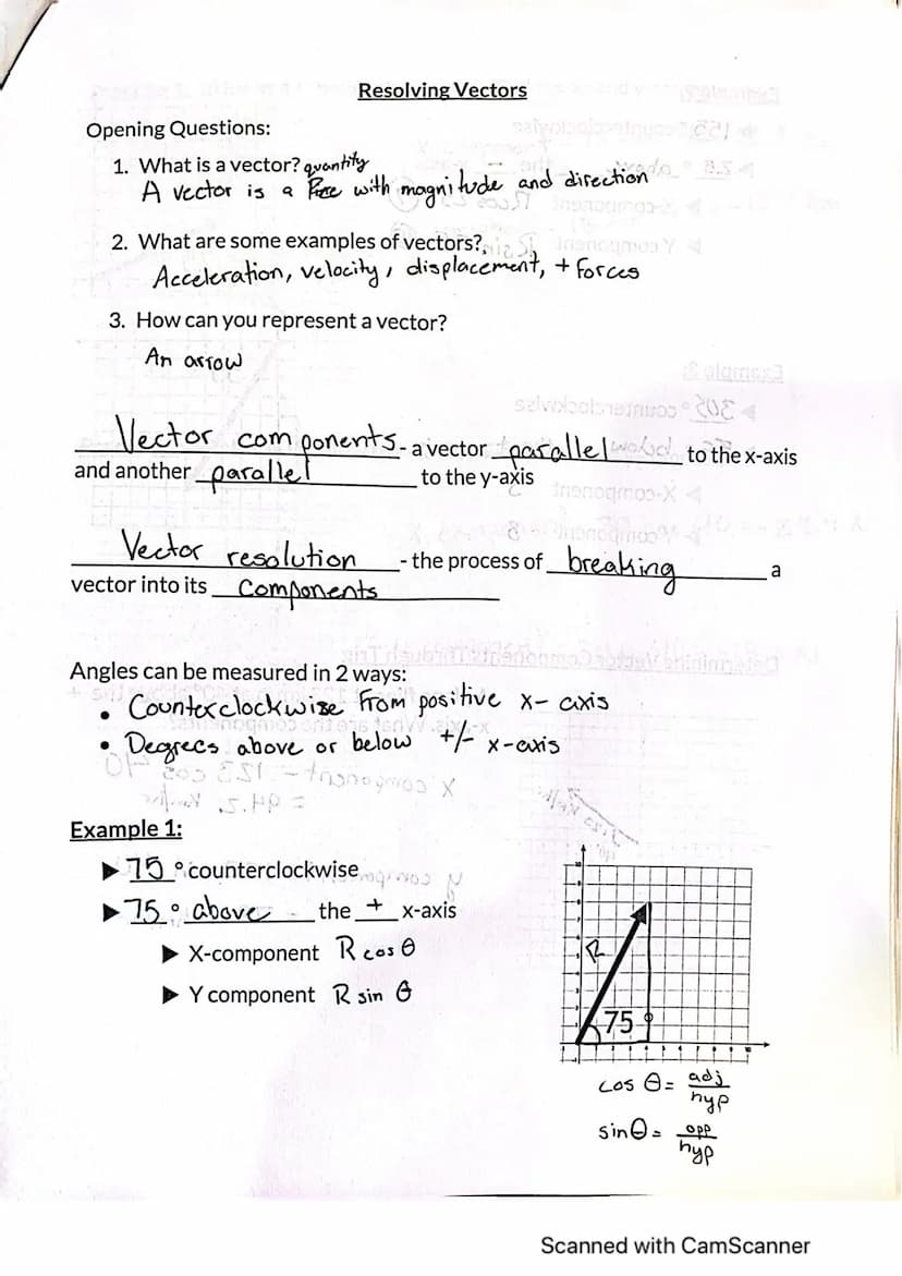 Name: Jessica Lindeman
tr
Period:
atMath Review for Vectors mit gnivollot stil toda
Physics 421
Pythagorean Theorem- Relationship between th