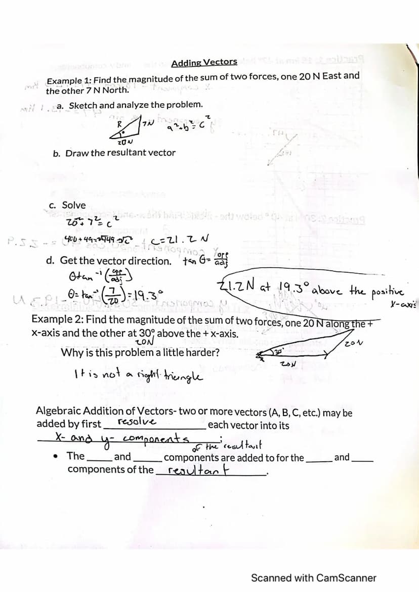 Name: Jessica Lindeman
tr
Period:
atMath Review for Vectors mit gnivollot stil toda
Physics 421
Pythagorean Theorem- Relationship between th
