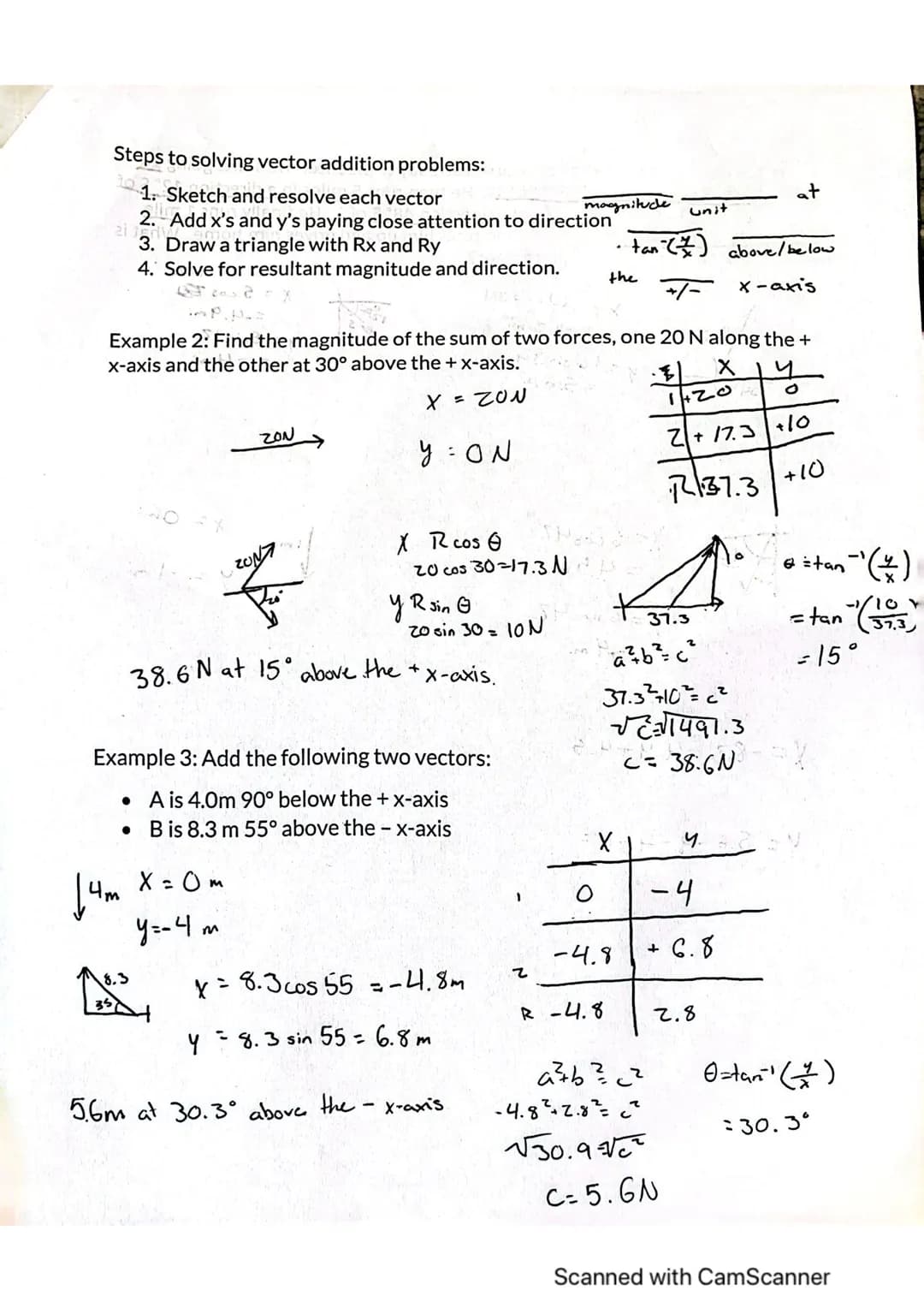 Name: Jessica Lindeman
tr
Period:
atMath Review for Vectors mit gnivollot stil toda
Physics 421
Pythagorean Theorem- Relationship between th