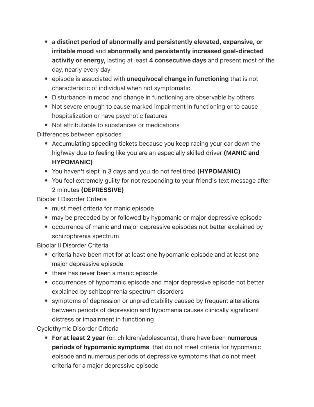 Mood Disorders: Bipolar
Prevalence of Bipolar Disorder and Overview
• Lifetime prevalence of approx. 1% for bipolar I and approx. 1% for bip