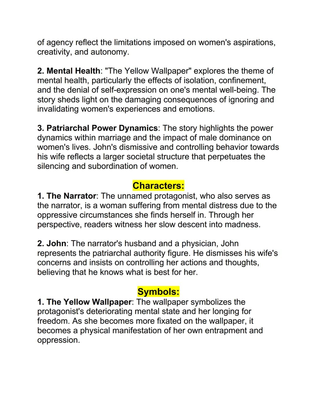 Title: "The Yellow Wallpaper" by Charlotte Perkins
Gilman: A Literary Analysis
Introduction:
• "The Yellow Wallpaper" by Charlotte Perkins G
