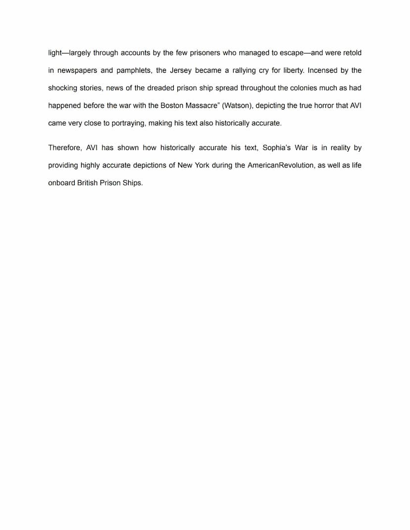 Sophia's War Historical Consultant Essay
There are many historical fiction books that have been written, and any to be written yet.
However,