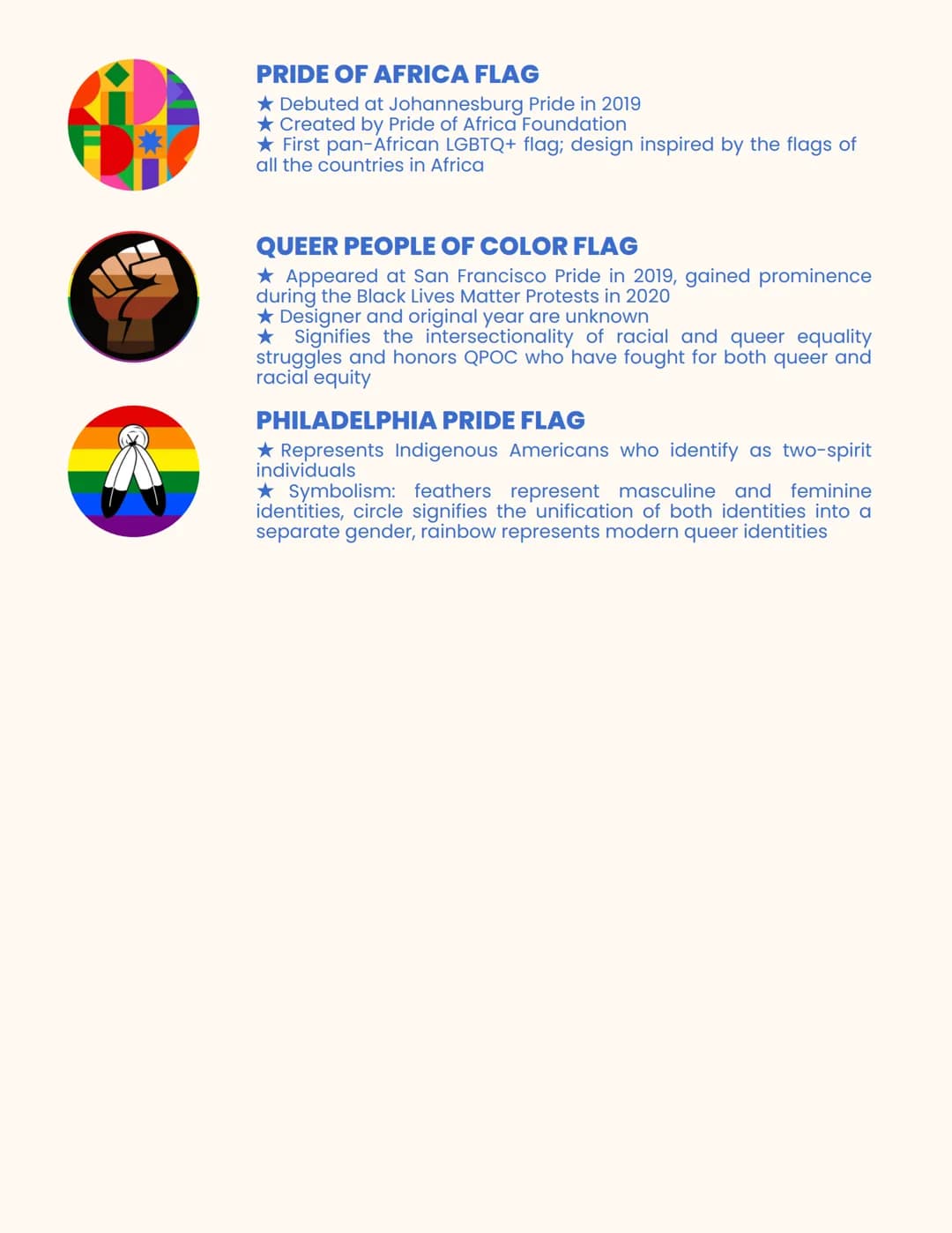 LGBTQ+ PRIDE FLAGS
OOK
GILBERT BAKER PRIDE FLAG
★ Created in 1978 by Gilbert Baker at the request of Harvey Milk
★Symbolism: hot pink repres