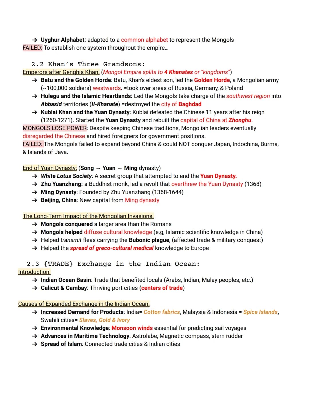 UNIT ONE: GLOBAL TAPESTRY
-----(Post-Classical Period: 1200-1450)-------
1.1 (CHINA} Developments in East Asia:
Society & Introduction: (Pos