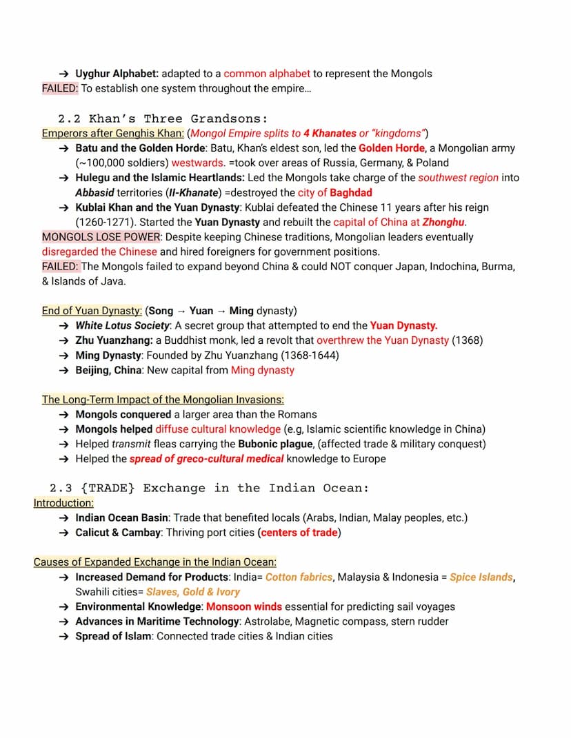 UNIT ONE: GLOBAL TAPESTRY
-----(Post-Classical Period: 1200-1450)-------
1.1 (CHINA} Developments in East Asia:
Society & Introduction: (Pos