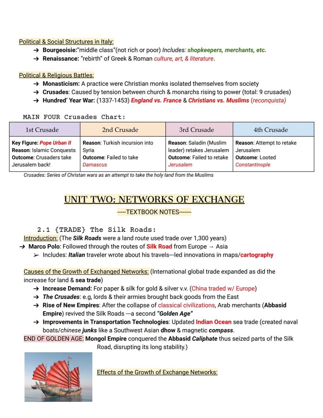 UNIT ONE: GLOBAL TAPESTRY
-----(Post-Classical Period: 1200-1450)-------
1.1 (CHINA} Developments in East Asia:
Society & Introduction: (Pos