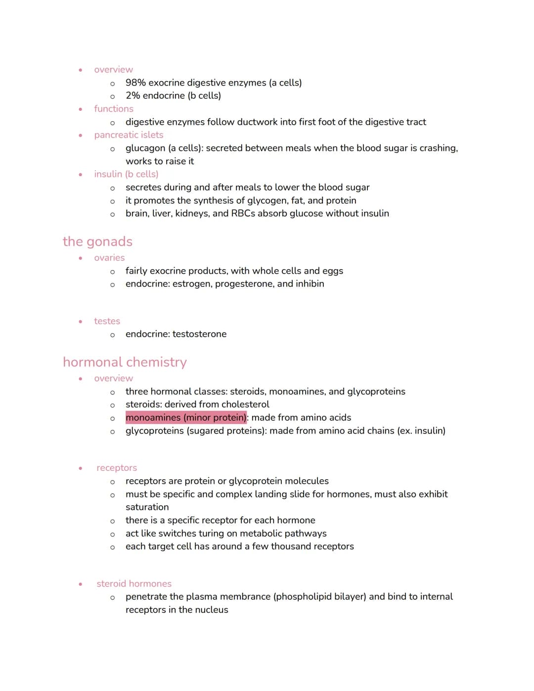 chapter 17: endocrine
overview
● functions
●
O specializes in communication and coordination
O uses mostly hormones
main principal mechanism