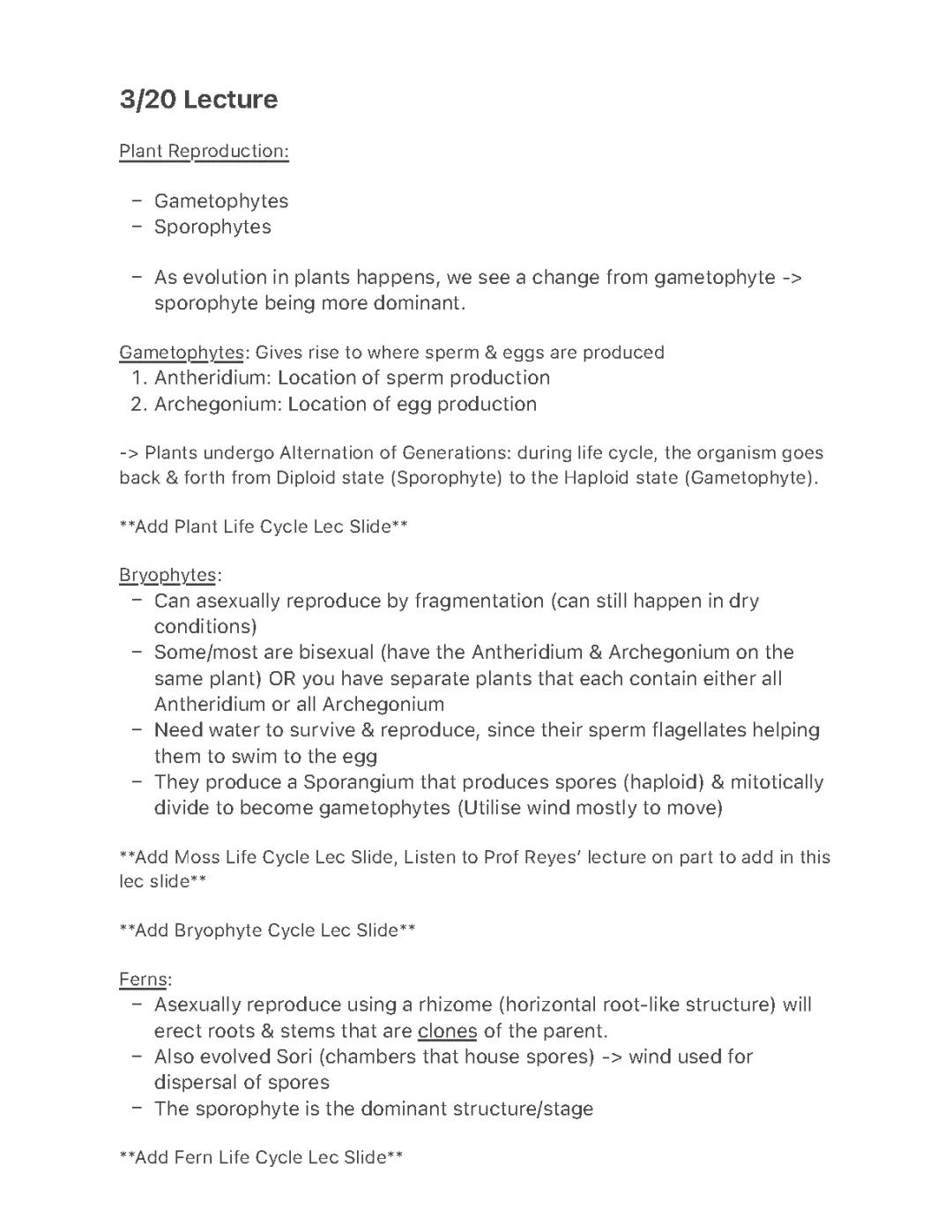 Plant Reproduction