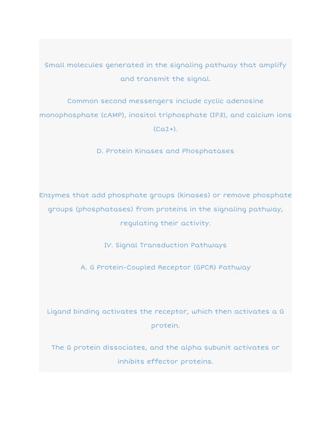 
<h2 id="introductiontosignaltransduction">Introduction to Signal Transduction</h2>
<p>Signal transduction is the process by which cells det
